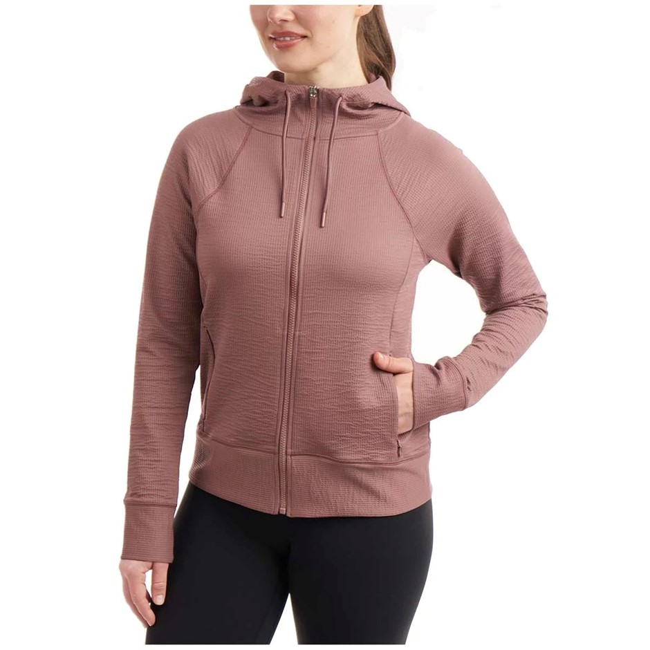 SIGNATURE Women's Ottoman Active Jacket, Size M, Pink.