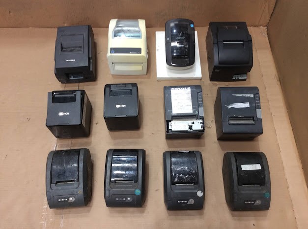 Mixed Brand Receipt & Label Printers Lot Of 12