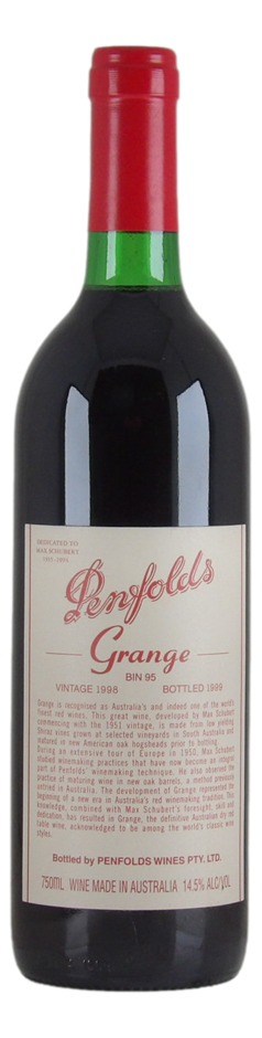 Penfolds Bin 95 Grange 1998 (1x 750mL) SA.