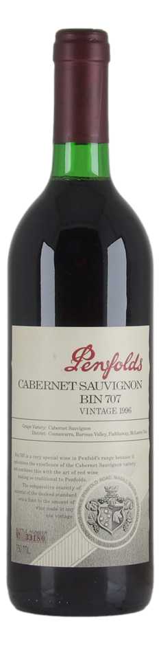 Penfolds Bin 707 Cabernet Sauvignon 1996 (1x 750mL) SA.