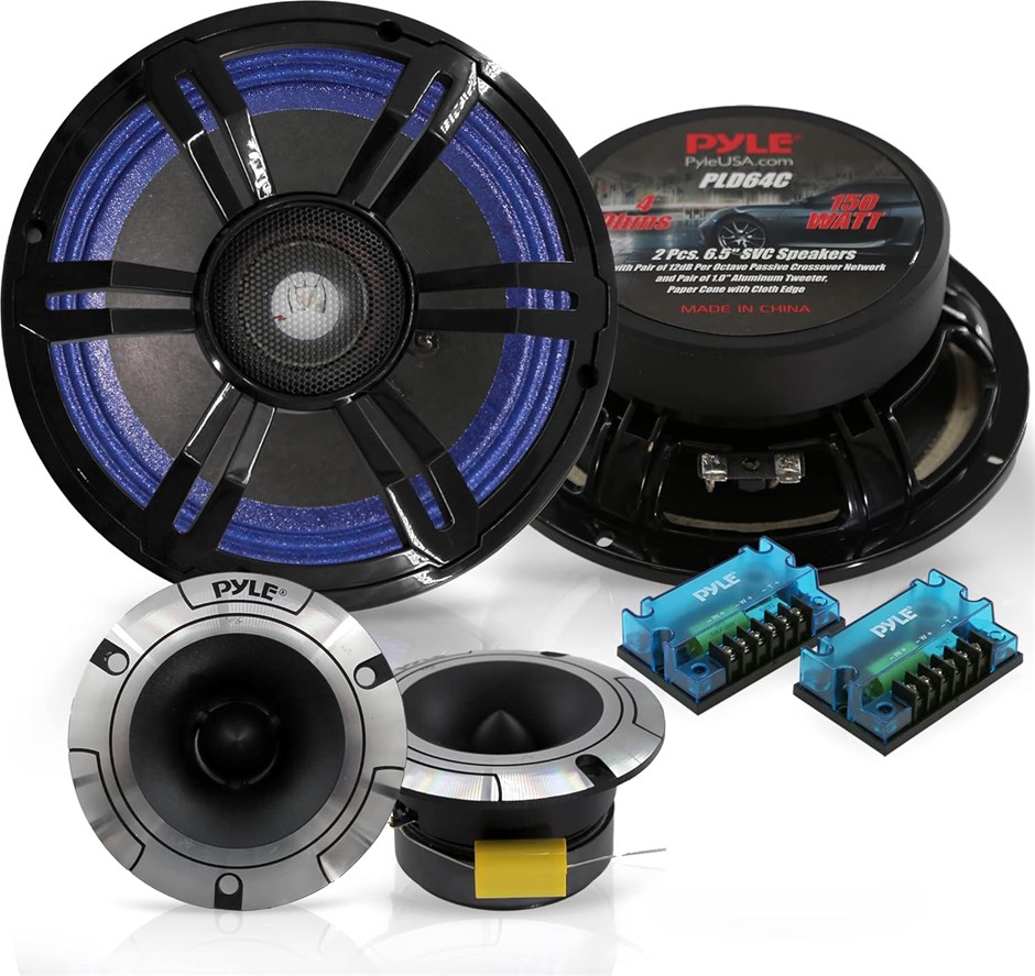 PYLE Car Audio Speakers Component Kit - 2 Pcs. 6.5'' SVC Speakers with Pair