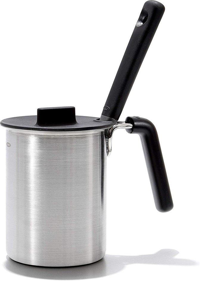 2 X OXO Good Grips Grilling Tools, Basting Pot and Brush, Black