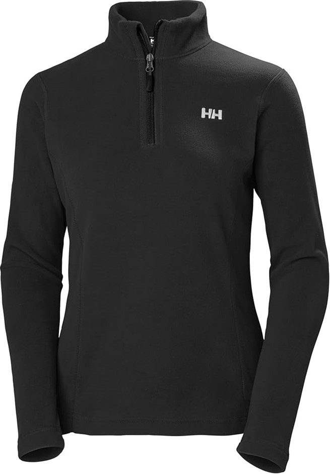 HELLY HANSEN Women's Daybreaker 1/2 Zip Fleece Jumper, Size M, Black, 50845