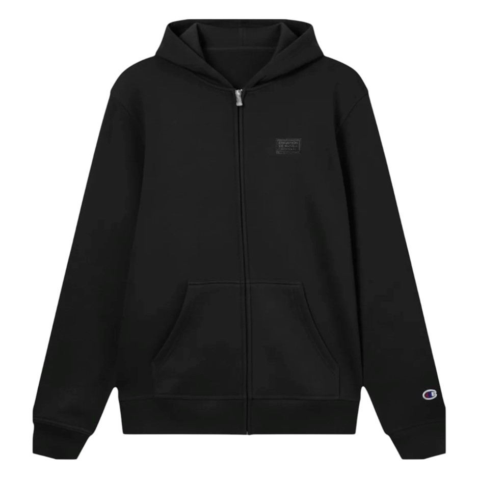 CHAMPION Men's Legacy Badge Zip Hoodie, Size M, Cotton, Black, ATKXG. Buye