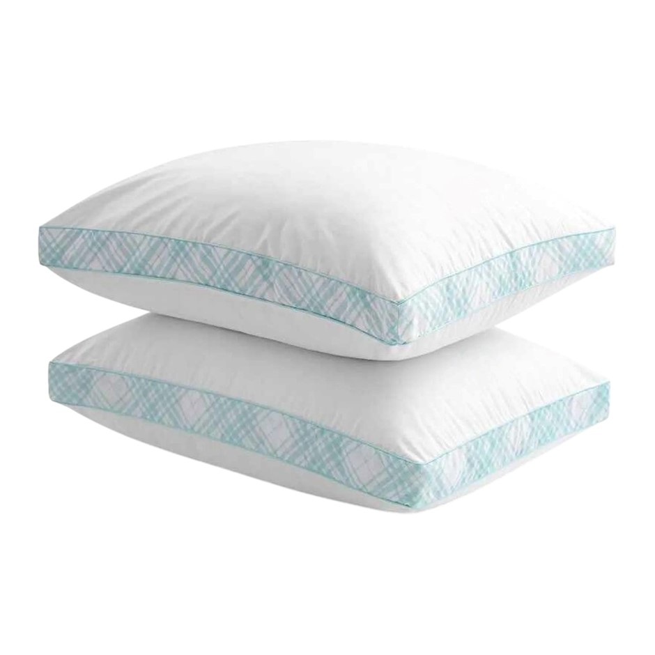 2-Pack MARTHA STEWART Luxurious Support Fleur Elegance Pillows, Down Altern