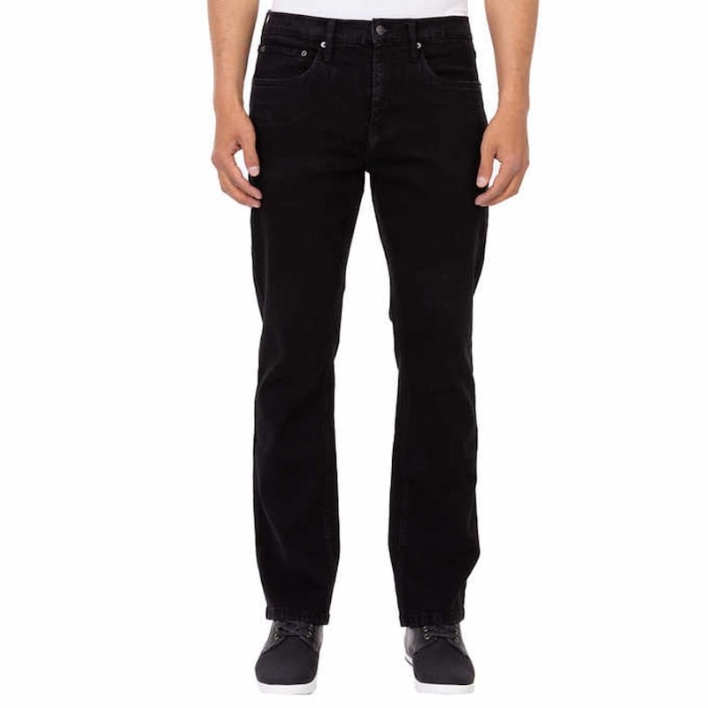 URBAN STAR Men's Stretch Slim Jeans, Size 36x32, 98% Cotton, Black. Buyers