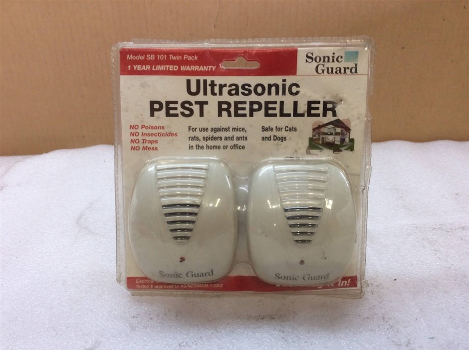 Sonic Guard SB101 Ultrasonic Pest Repeller Twin Pack - New