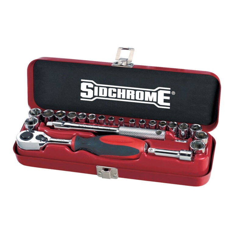 SIDCHROME 23 Piece Metric/AF 1/4" Drive Socket Set. Contents: 10 x Metric S