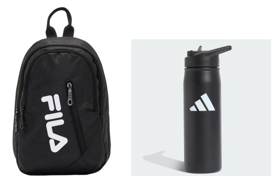Fila Sling Bag & Adidas Metal Bottle Straw 0.6L Black
