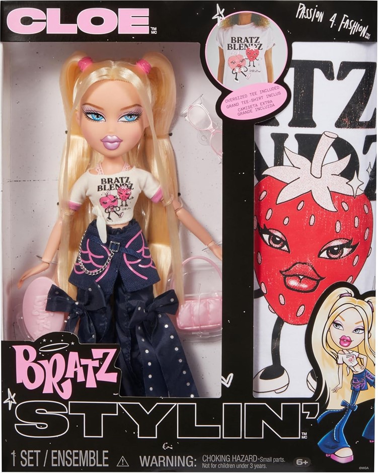 2 X BRATZ Stylin' Cloe - Fashion Doll with Customisable T-Shirt for You