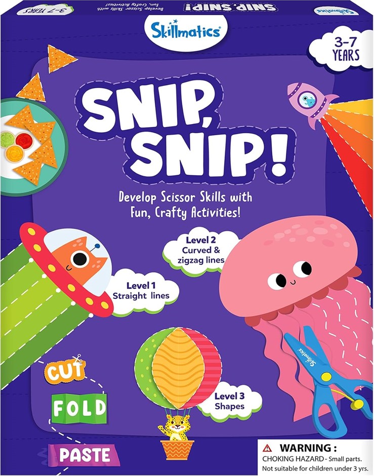 SKILLMATICS Scissor Skills Activity Book - Snip Snip