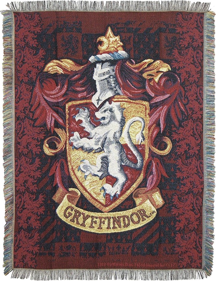 NORTHWEST Harry Potter Woven Tapestry Throw Blanket, 48" x 60", Gryffindor