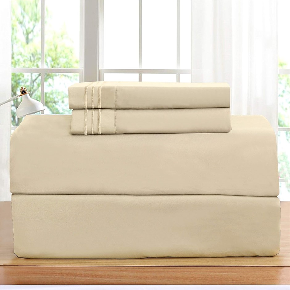 Elegant Comfort Luxurious Bed Sheets Set 1500 Thread Count Wrinkle, 4-Piece