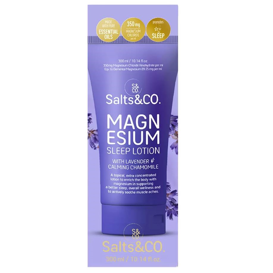 2 x SALTS & CO Magnesium Sleep Lotion, 300ml. N.B: 1 x unsealed.