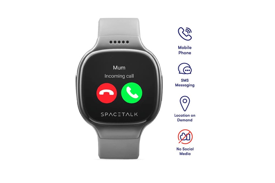 SPACETALK Kids Smartwatch with Phone and GPS, Grey, SPA-SP-1005G. NB: Used.