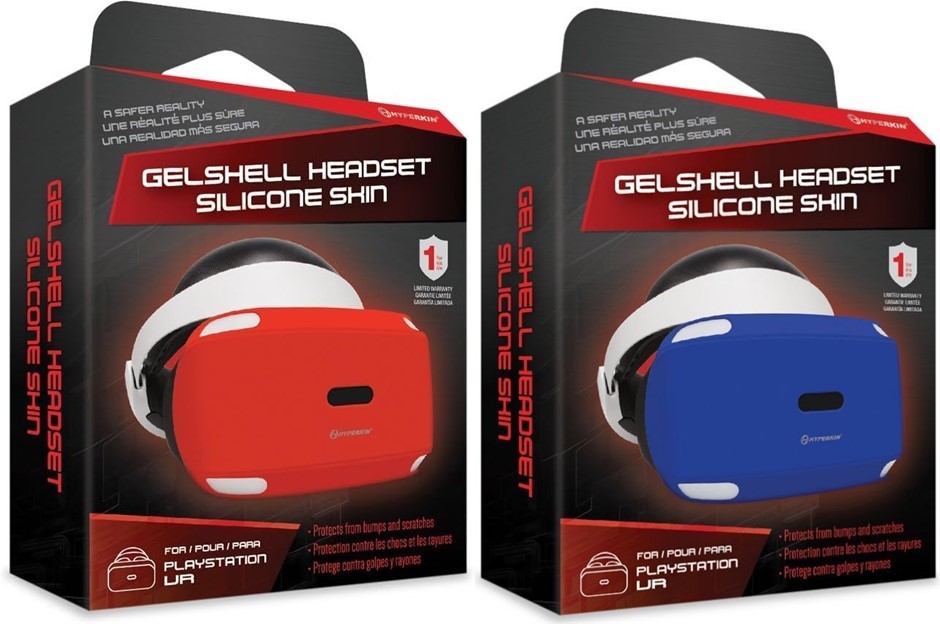 2 x HYPERKIN: GelShell Headset Silicone Skin for PS VR, Blue & Red