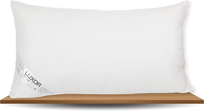 LUXOR Australian Made Hotel King Size Pillow with 4cm Wall, Single Pack. NB