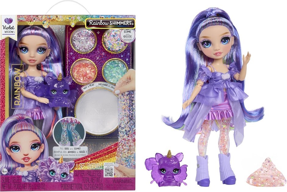 2 X RAINBOW HIGH Rainbow Shimmers with Slime