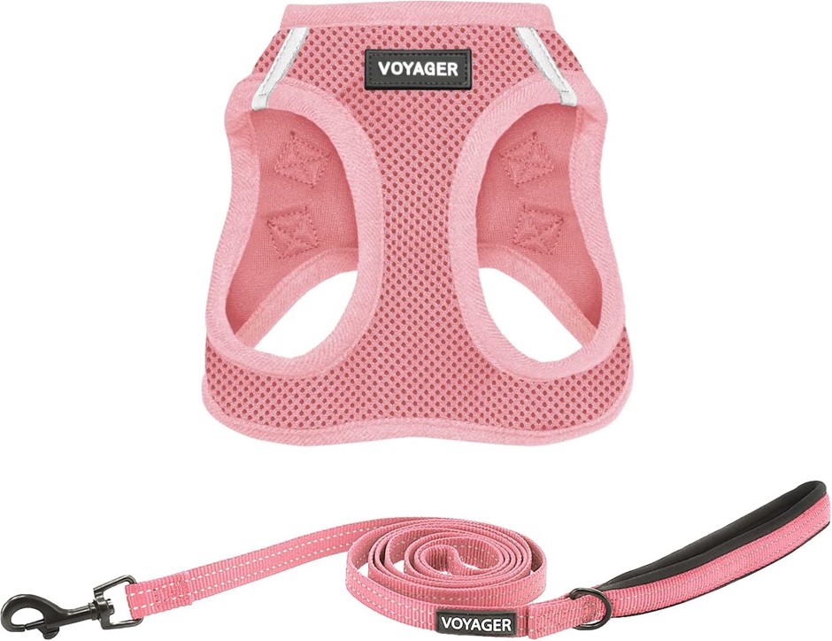 Voyager Step-in Air All Weather Mesh Harness and Reflective Dog 5 ft Leash