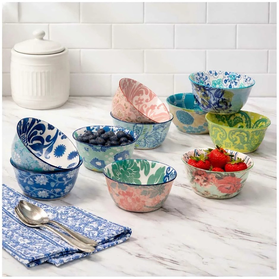 Certified Provence Stoneware Bowls 10 Piece Set. NB: Damaged packaging & 2