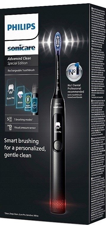 PHILIPS Sonicare Advanced Clean Electric Toothbrush Black HX3792/11. NB: Da