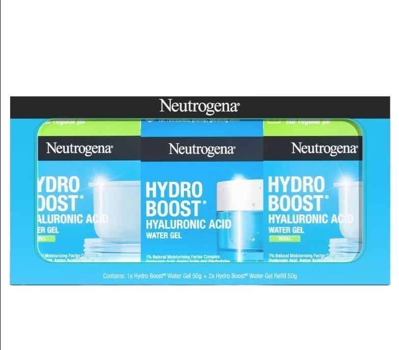 NEUTROGENA Hydroboost Set, Incl: 1 x 50g + 2 x 50g Refills. N.B: Damaged pa