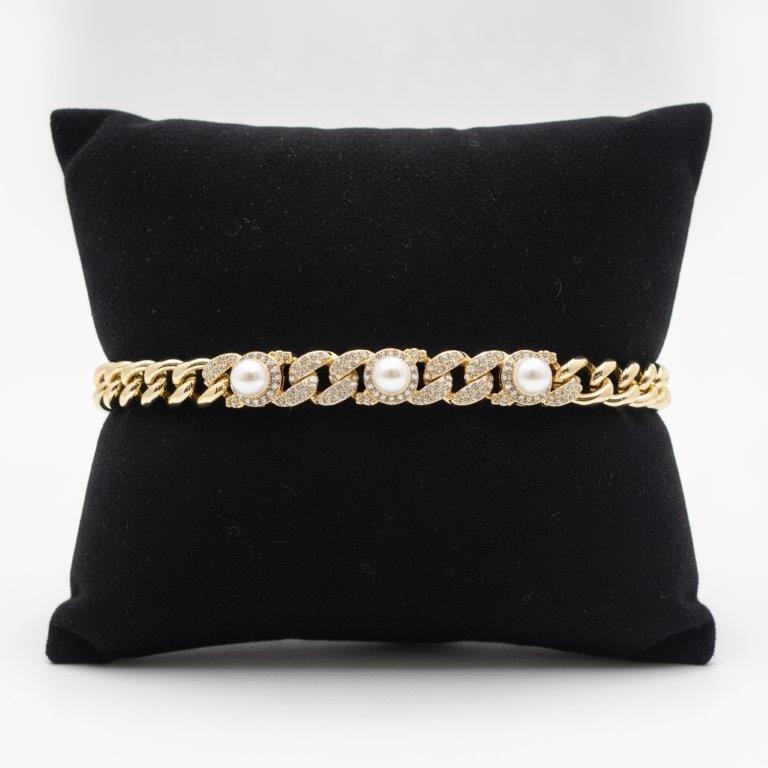 18k Yellow Gold Filled Bracelet stamped(18K)-18.5cm