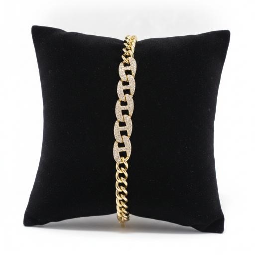 18K/Italy Gold Filled Bracelet -(stamped 18K/Italy)-Bonus Gift