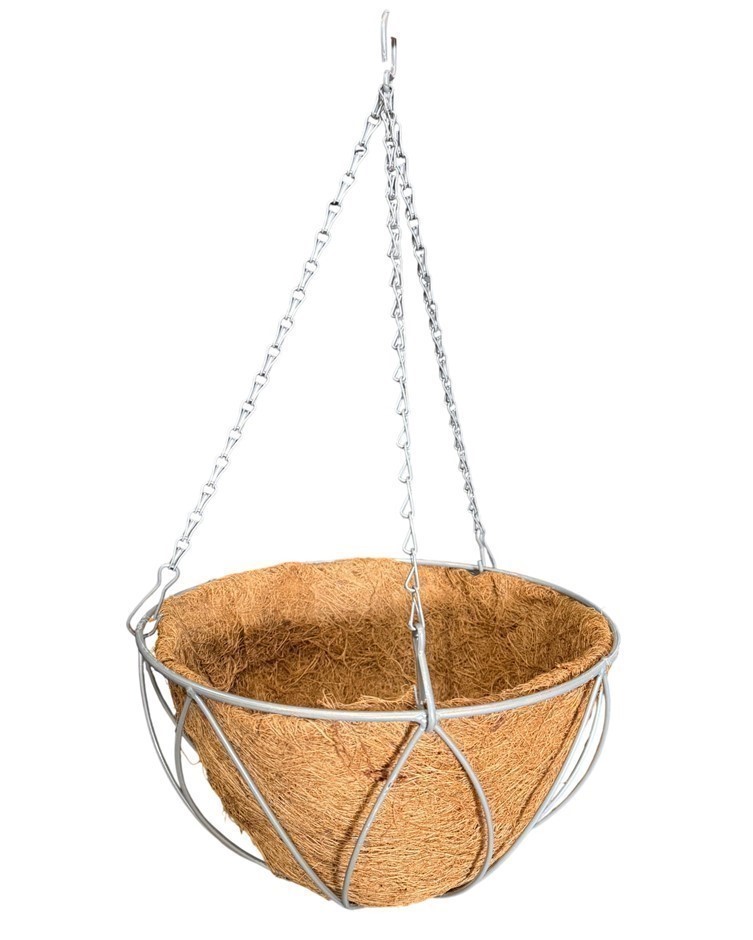 4 x Hanging Coco Planter Basket Stylish Space-Saving Basket for Indoor & Ou