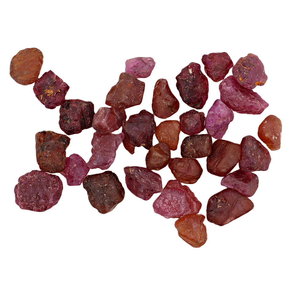104.37 Carats Red Ruby Uncut Parcel