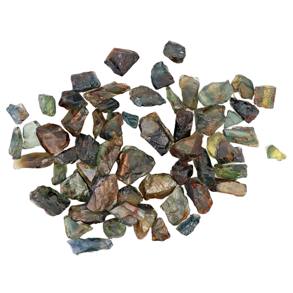 102.18 Carats Multicolor Sapphire Uncut Parcel
