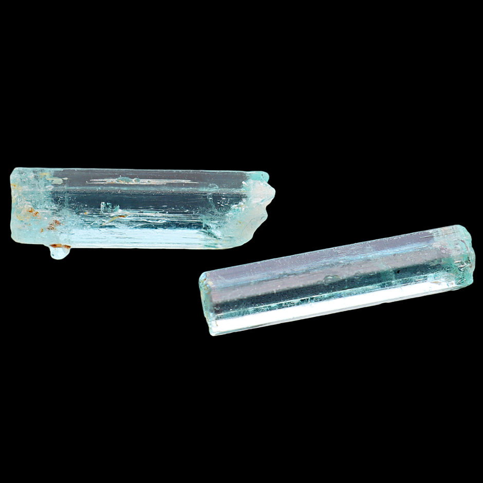 4.04 Carats Green Nigerian Beryl Emerald - 2 Uncut Pieces