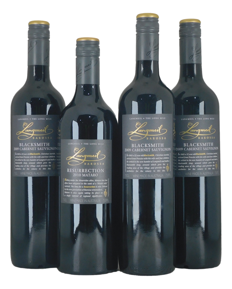 Mixed Langmeil Mixed Red Pack (4x 750mL), Barossa.