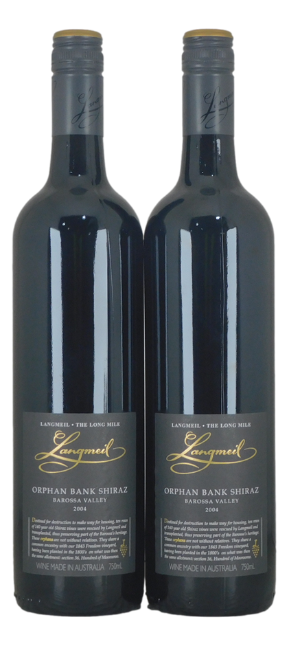 Langmeil Orphan Bank Shiraz 2004 (2x 750mL), Barossa Valley.