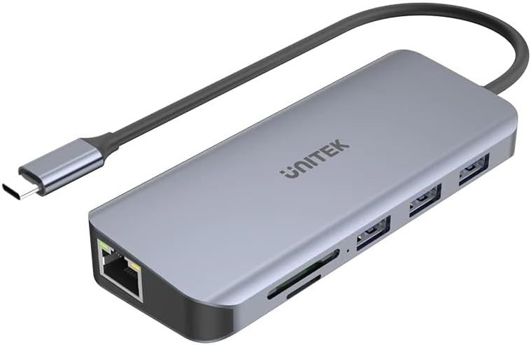 UNITEK 9-in-1 USB-C Hub 4K Dual Display 100W PD (D1026B).  Buyers Note - Di