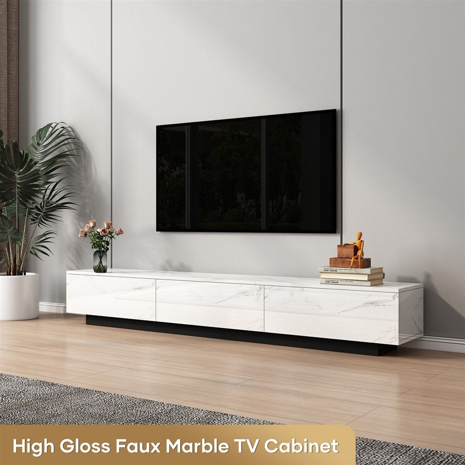 180cm TV Cabinet Entertainment Unit Storage Drawers High Gloss