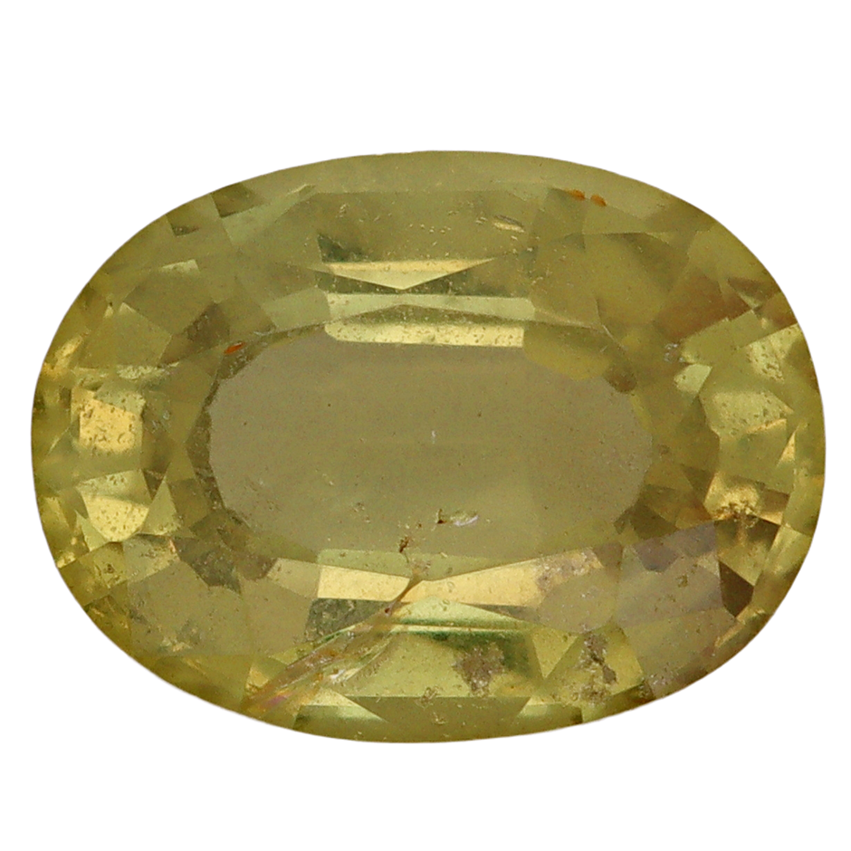 1.08 Carats Yellowish Green Sapphire