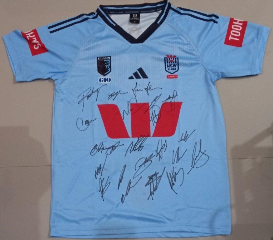 NSW 2026 GAME 3 SQUAD SIGNED STATE OF ORIGIN JERSEY