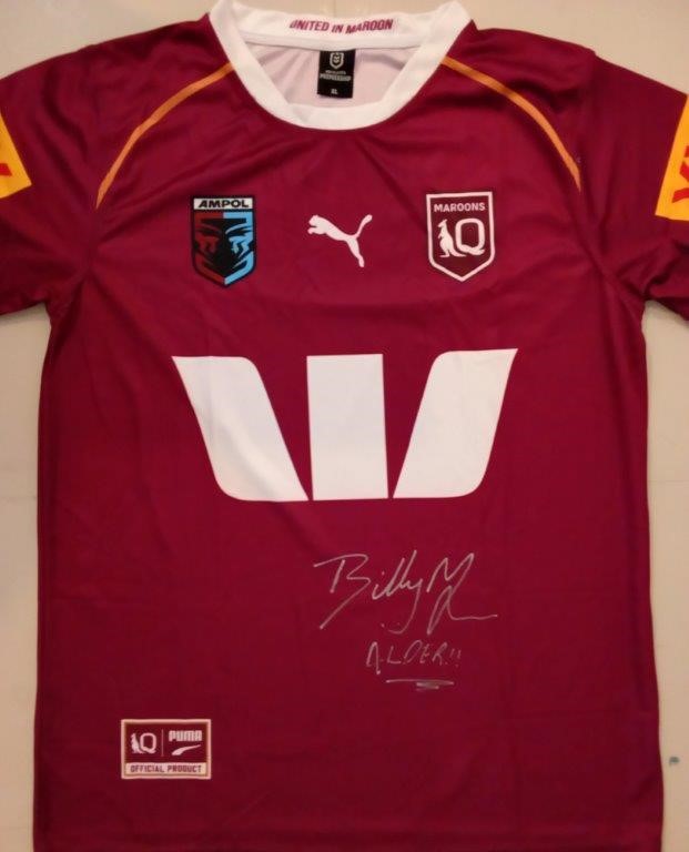 BILLY MOORE QUEENSLAND STATE SIGNED JERSEY
