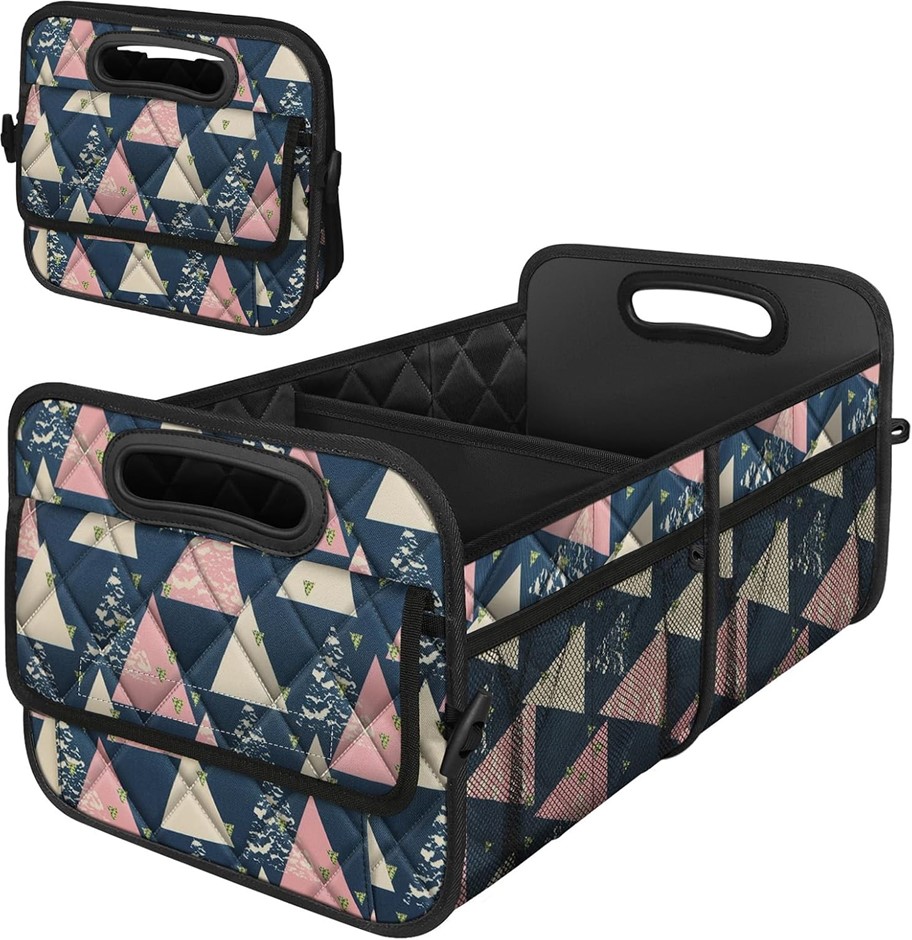 Deosk Trunk Organzier and Storage with 6 Big Pocket, Medium, Triangle. Buy
