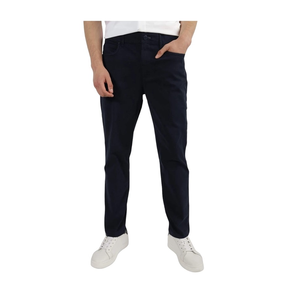 CALVIN KLEIN Men's Slim Infinite Flex Pants, Size 38x32, 98% Cotton, Navy (