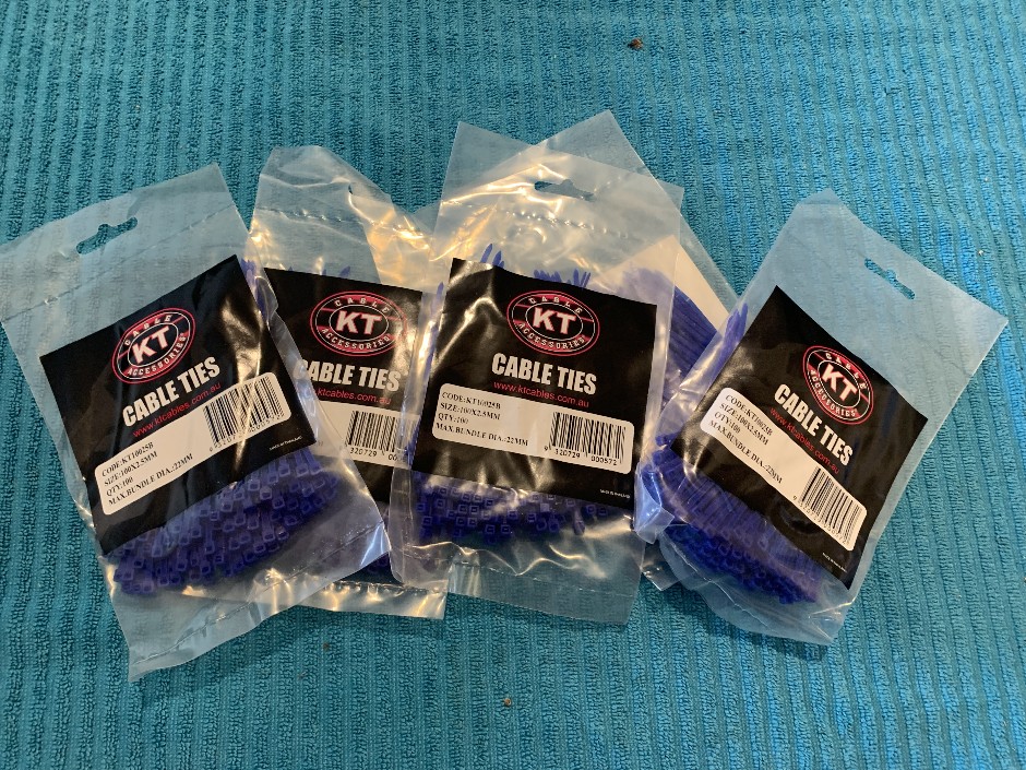 27 x Packets of KT Cable Ties, 100 x 2.5mm (Unused)