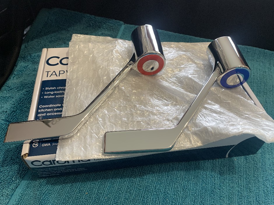1 x Coroma Basin Tap with Hot and Cold Levers (Unused)