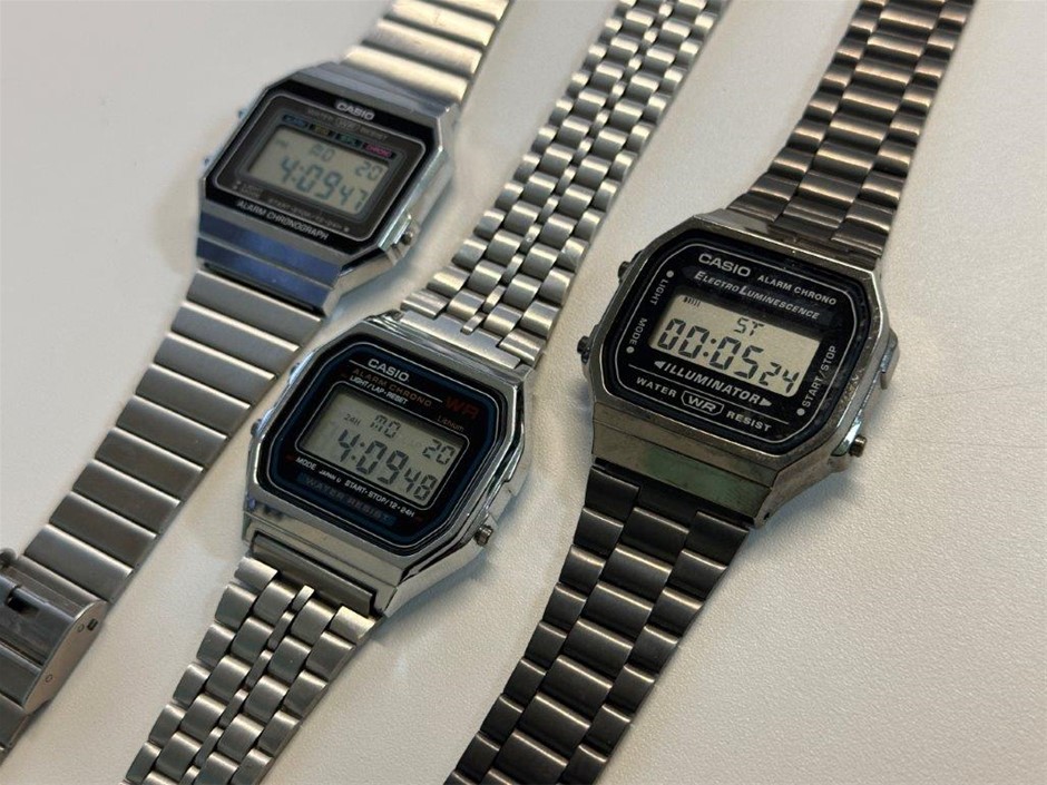 3 x Asstd. CASIO vintage style watches