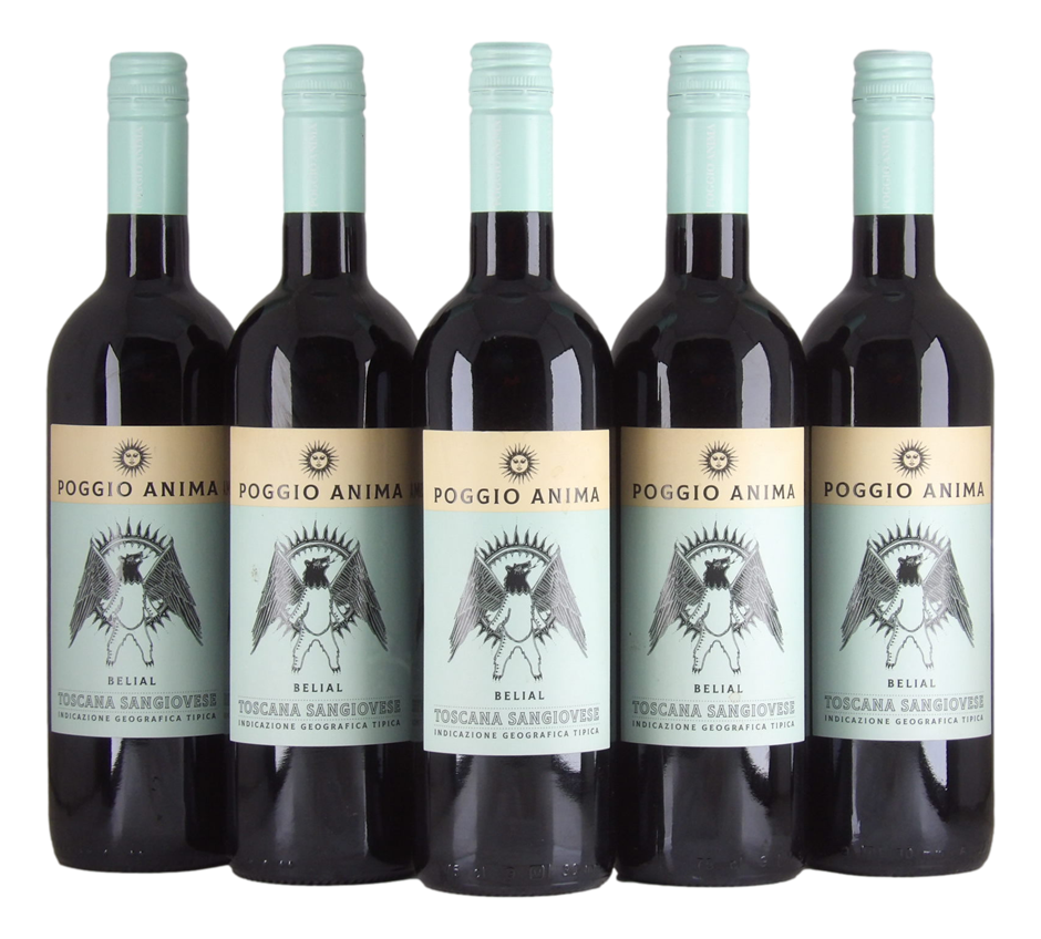 Poggio Anima Sangiovese 2022 (5x 750mL), Italy.