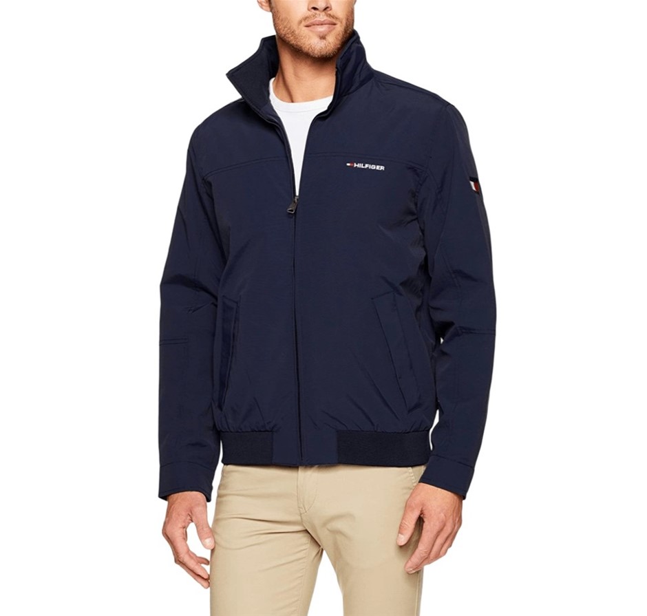 TOMMY HILFIGER Men's CS Yacht Jacket, Size M, Desert Sky (FAP), 49405.