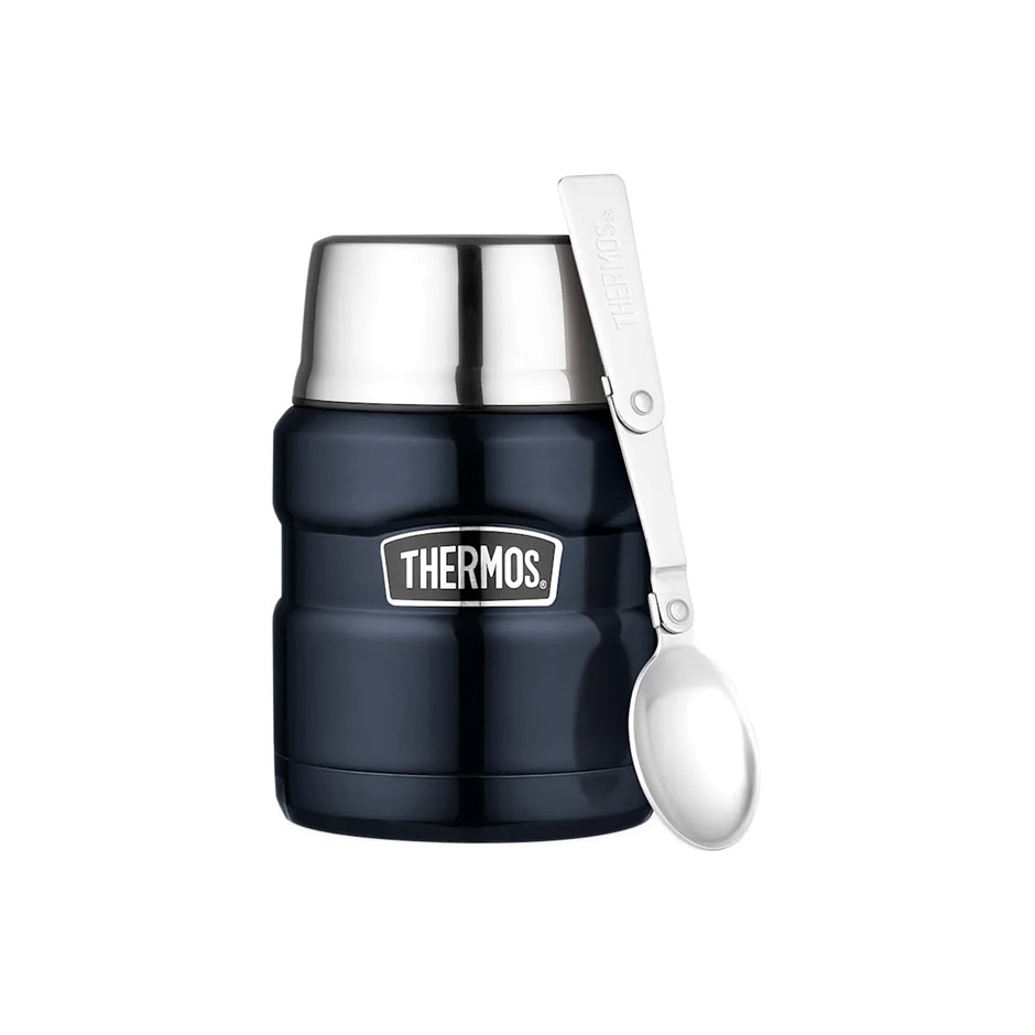 2 x THERMOS Stainless King 470ml Food Jar, 2 Pack, Midnight Blue