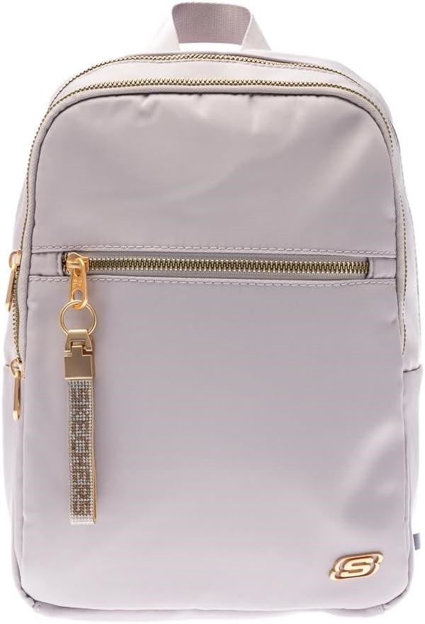SKECHERS Women's Adjustable Backpack, Light Grey, One Size, 41422130.