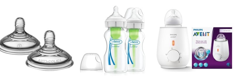 1 x TOMMEE TIPPEE Advanced Anti-Colic Baby Bottle Teats (2 pack) & 1 x DR B