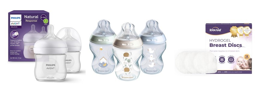 1 x PHILIPS Natural Response Baby Bottles (125ml, 2 Pack) & 1 x TOMMEE TIPP